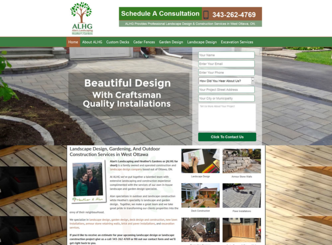 Website Design For Landscape Contractors