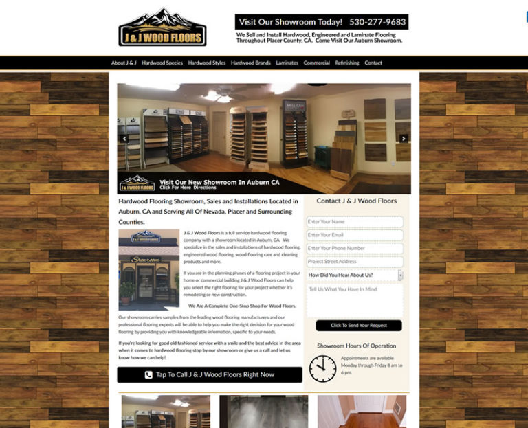 J & J Wood Floors Website Case Study