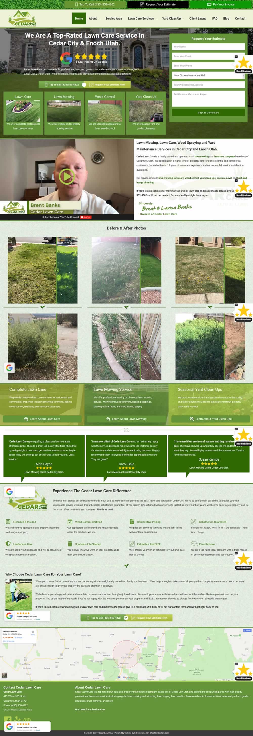 Lawn Care Company Website Design