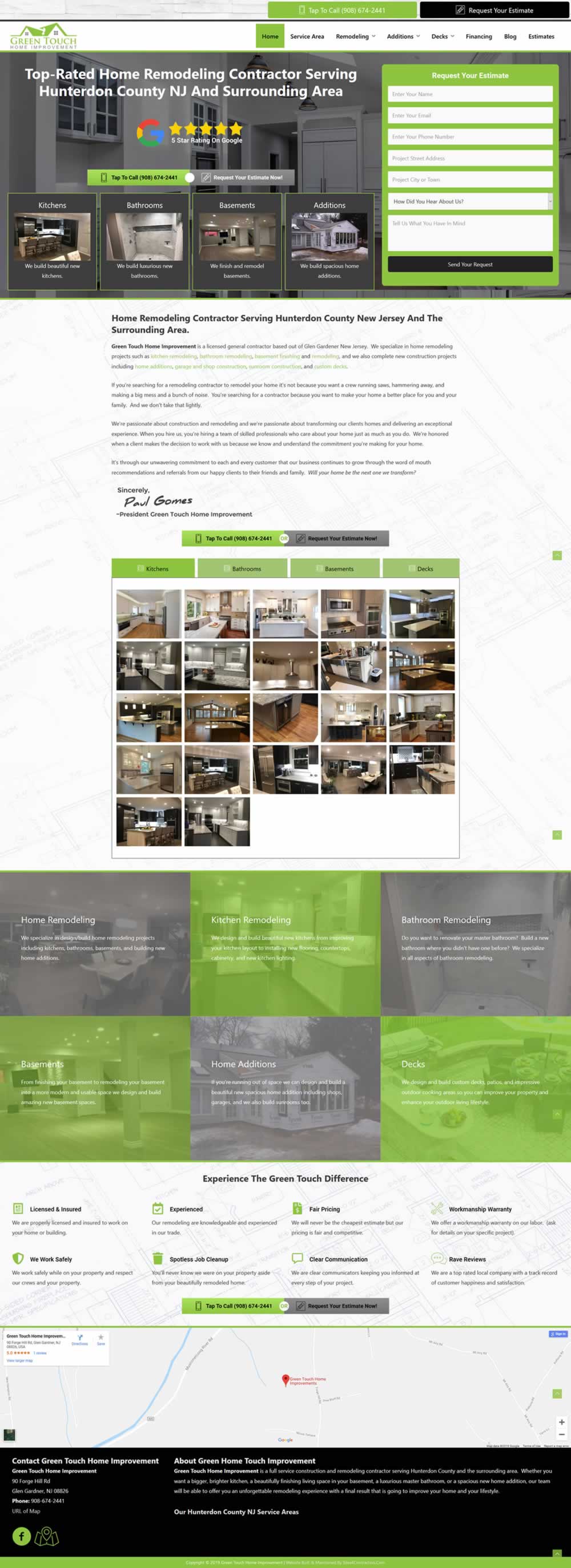 Remodeling Contractor Website Design