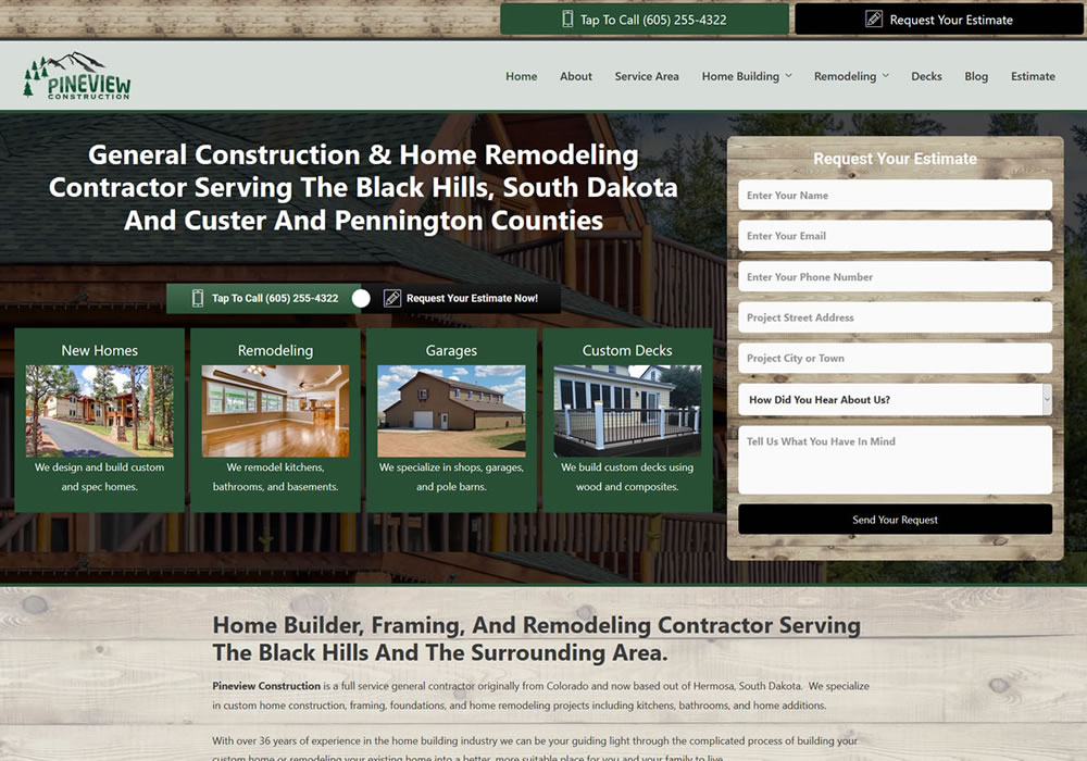 Website Design For Contractors SEO Marketing