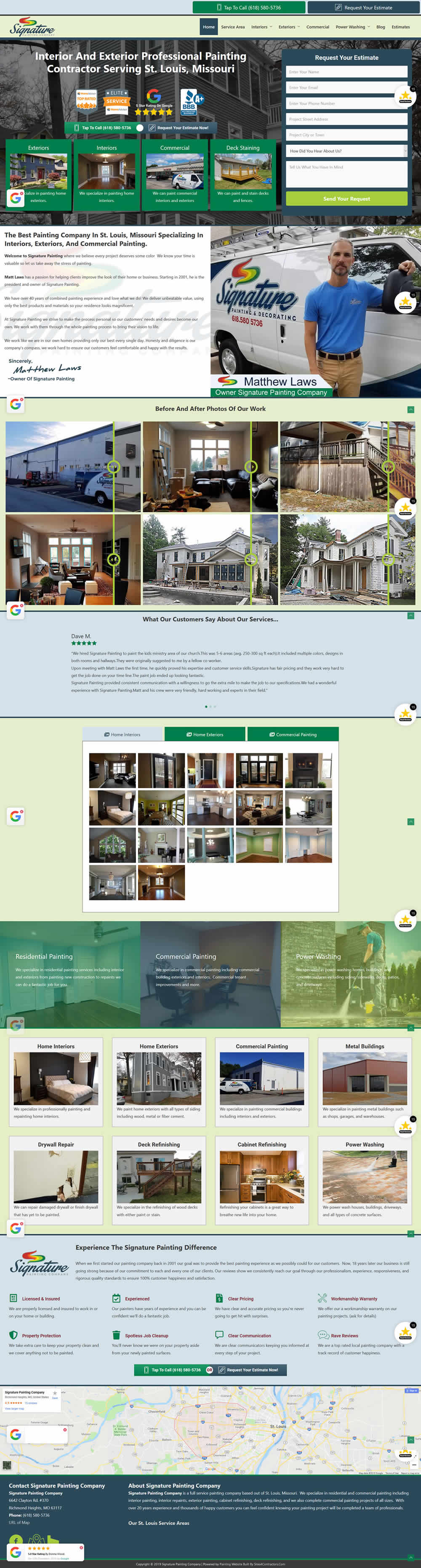 Painting Contractor Website Design