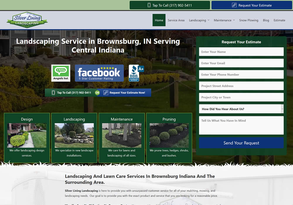 Landscaping Contractor Website Design