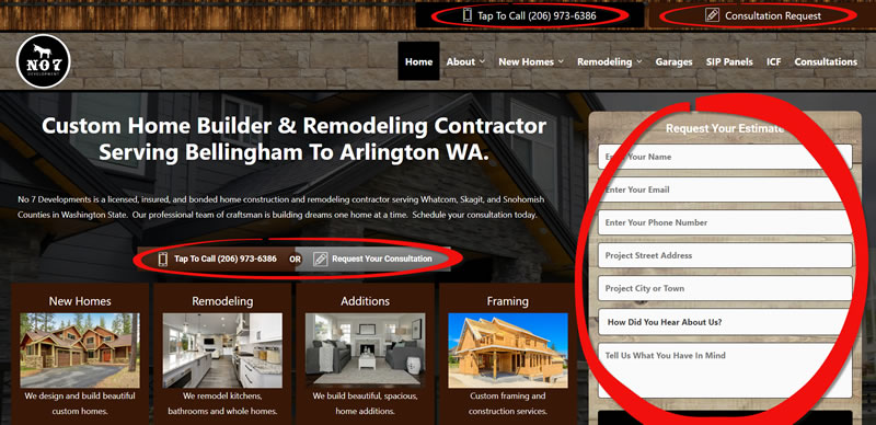 Proper Calls To Action On Contractors Website