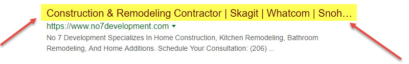 Showing Serp Results And What A Title Tag Looks Like