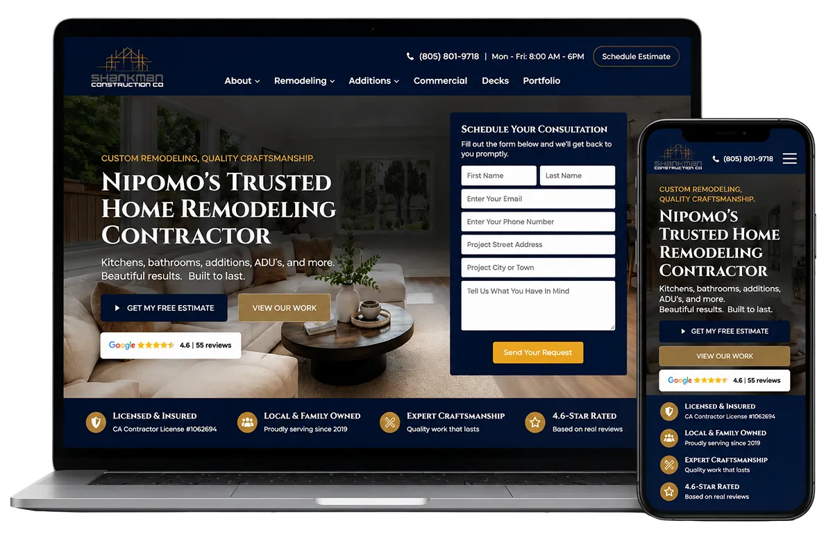 Contractor Website Design